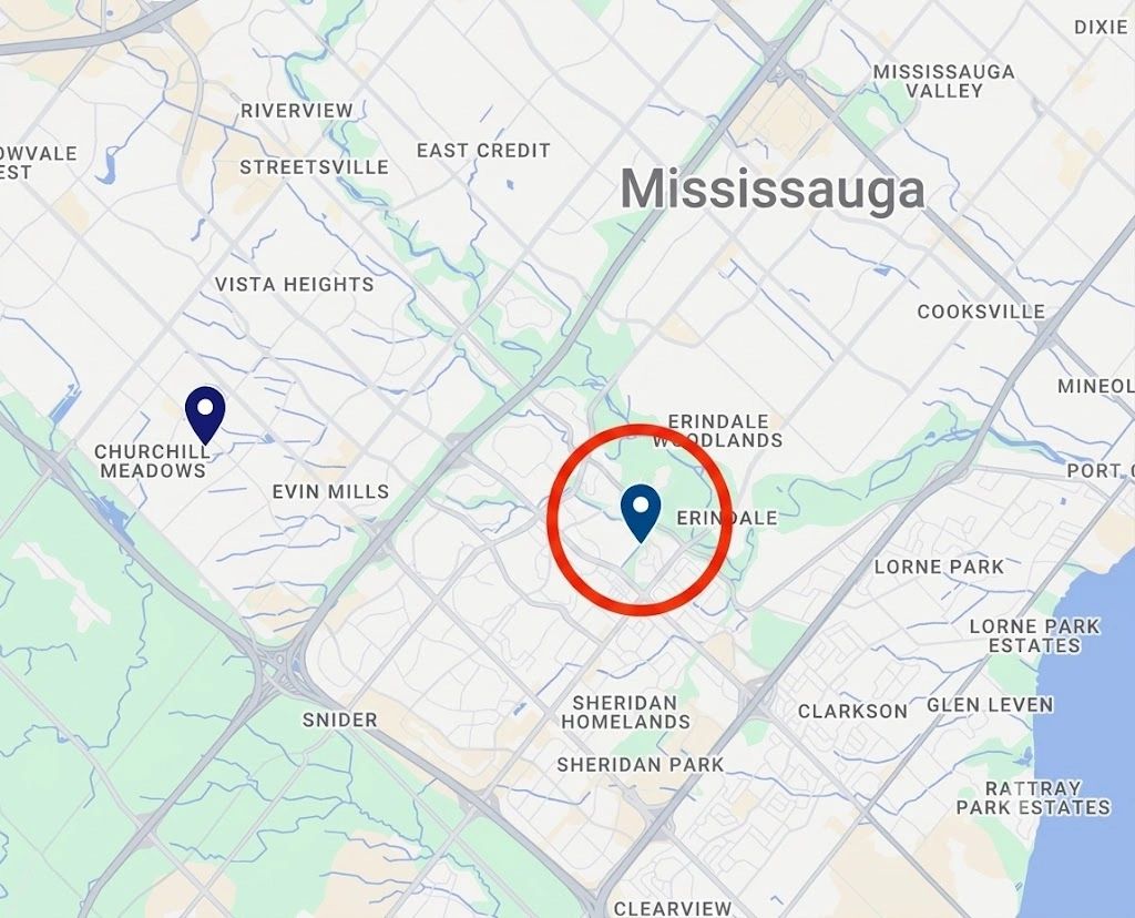 Carte de l'emplacement Broad Hollow Gate, Mississauga